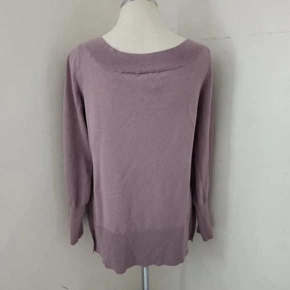 Love Scarlett Mauve Sweater Zipper Sleeves Women's Size XL - Picture 2 of 5